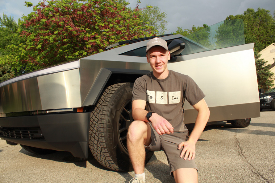 Cybertruck ride graduation gift