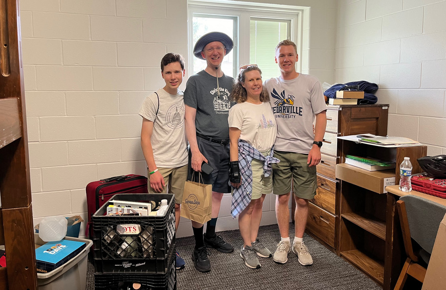 Ben’s Cedarville University move-in day