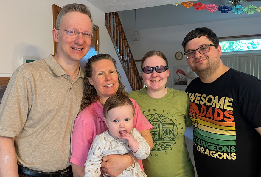 Enjoying the Morris family visit in May