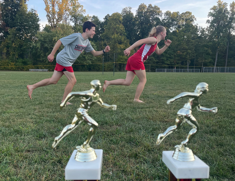 John & Verla after the cross-country race at Horizon Christian School on Sep. 16