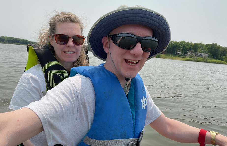 Jet skiing on Raccoon Lake with Stacy