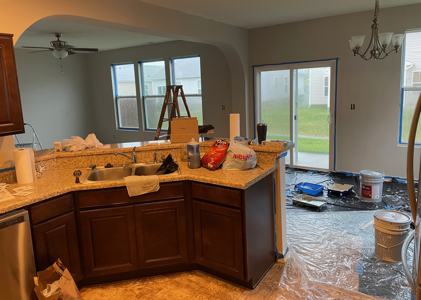 Painting Hannah & Stefon’s new house in July