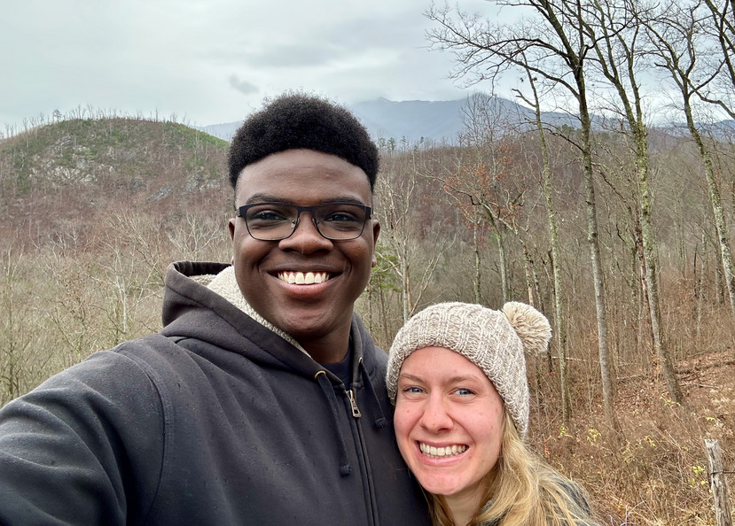 On our honeymoon in the Smoky Mountains