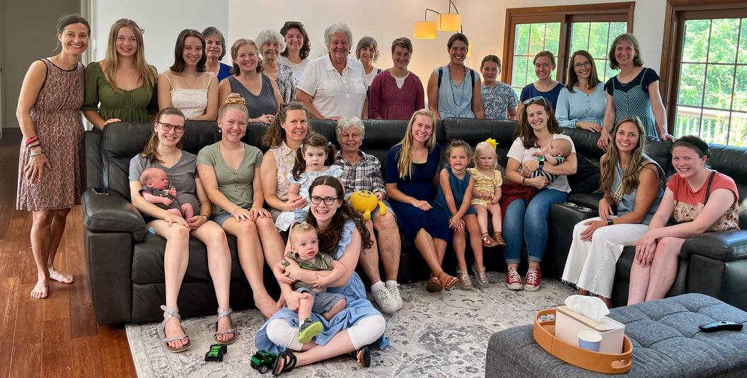 Family and friends baby shower