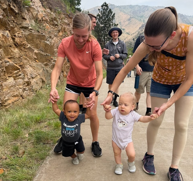 Hiking with the family in Golden, CO