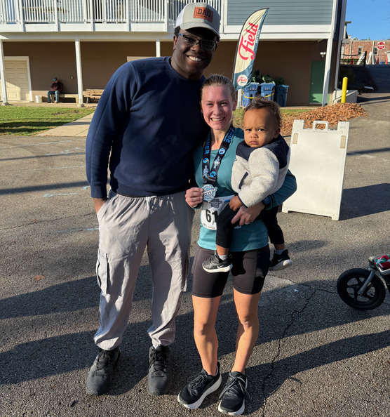 Setting my personal record for a half marathon on Nov. 22