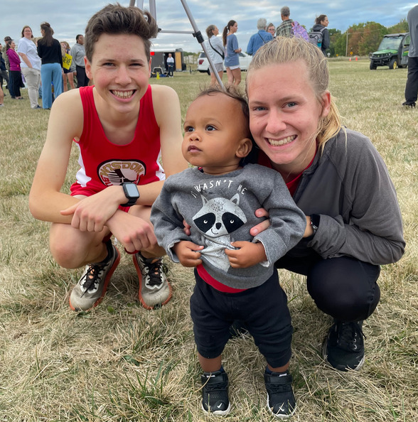 Obadiah & Hannah at my University High School cross-country meet