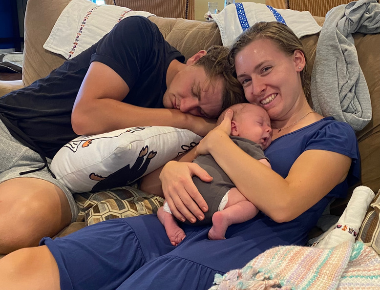 Tired baby cuddles, meeting nephew Theo for the first time!