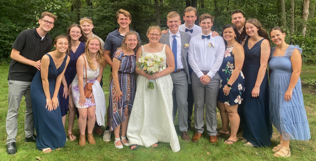 At Addy & Jacob’s wedding with many of the friends who were my residents senior year of college