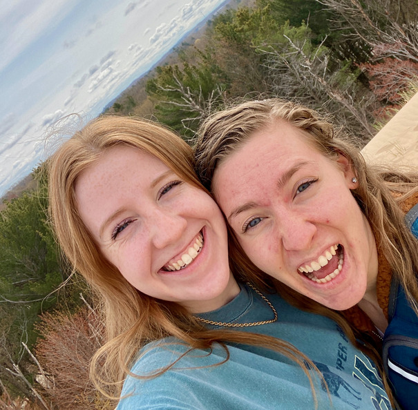 Hiking the Silver Lake Dunes with Eliana Butler in the spring