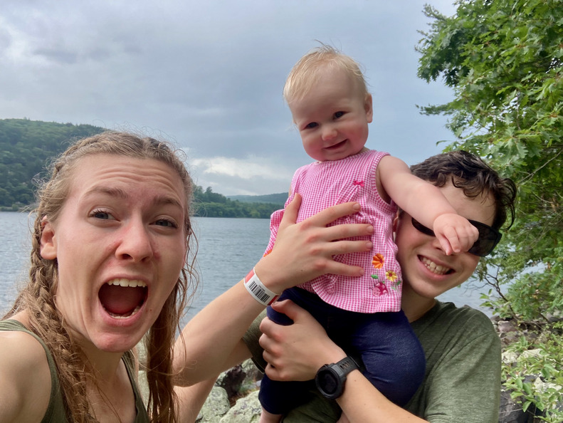 Hanging out with Charlotte and John at Devil’s Lake State Park