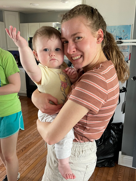 Meeting niece Angie for the first time!