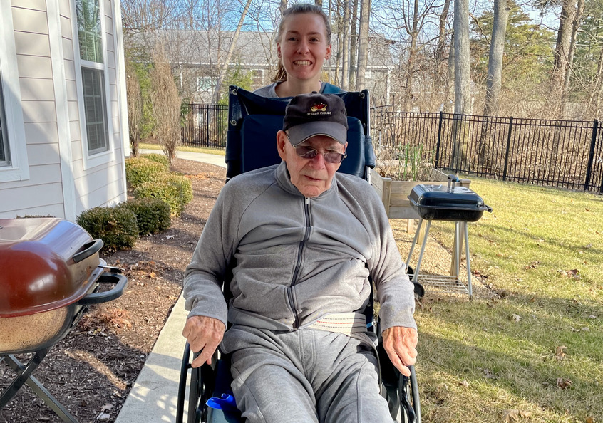 Enjoying visits with Grandpa Max