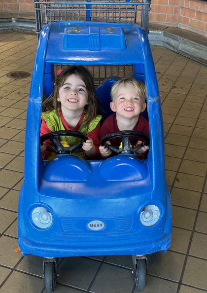 Evie & Steven at Kroger
