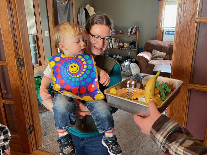 Steven celebrating his second birthday