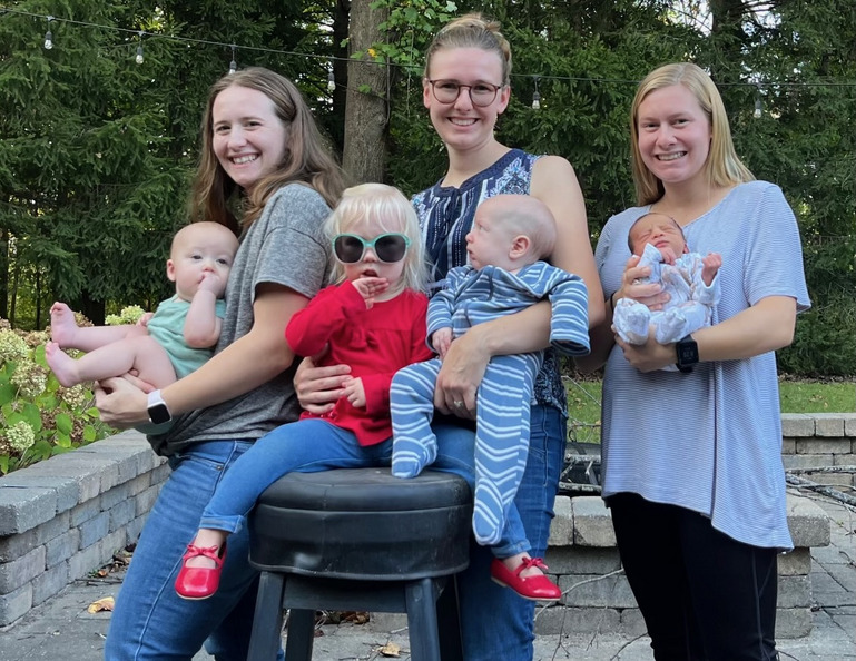 Alyssa, Sarah & Hannah with their babies