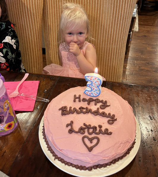 Lottie's third birthday