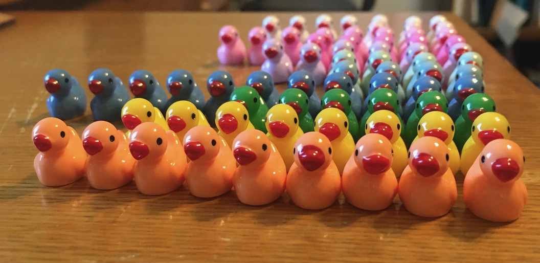 We were away from home in March & returned to find hundred of ducks hidden throughout the house. Still finding them