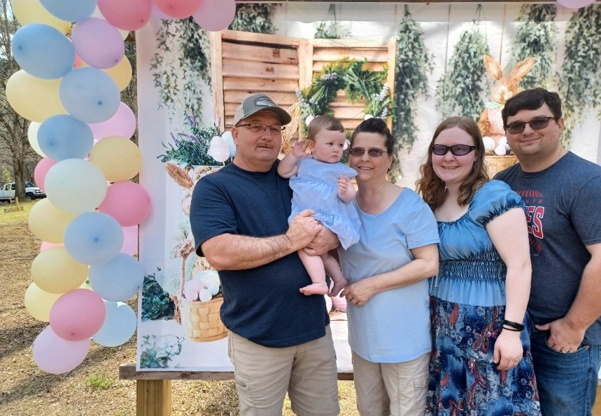 Josh’s parents, Mike & Rena Morris, join Elizabeth & Angie for Easter photo shoot