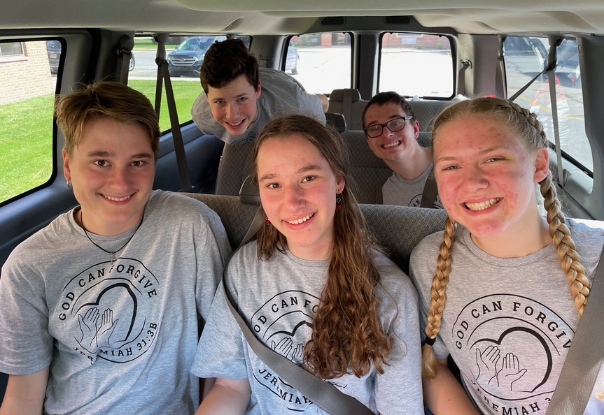 CEF team friends in our van that is now theirs