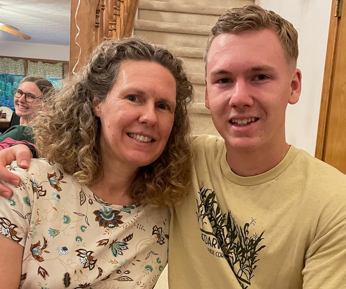 Ben’s first visit home from college was for my birthday.