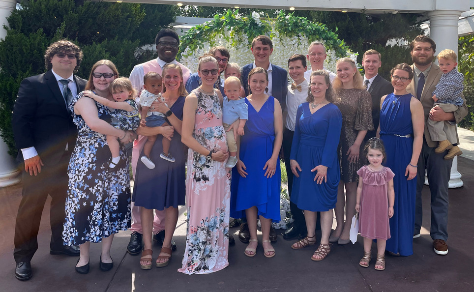 Our whole family at Mike’s wedding