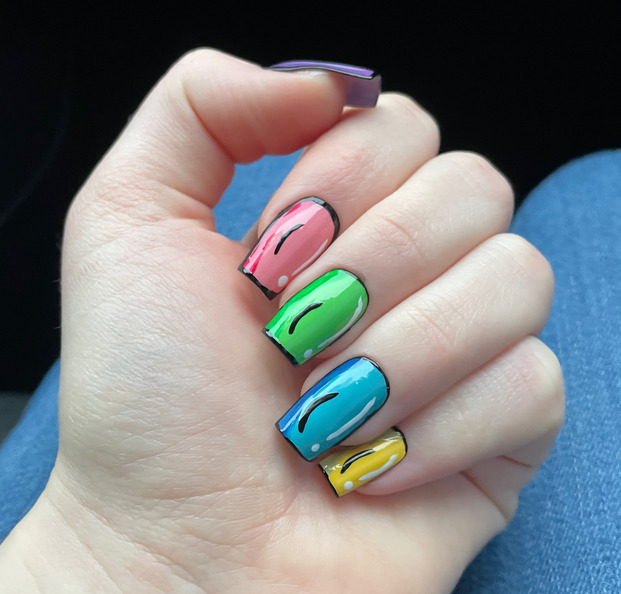 Comic book nails I painted