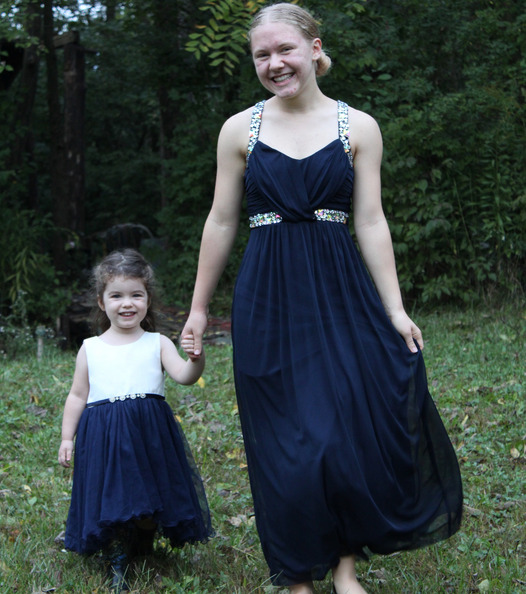 Dressing up with Evie